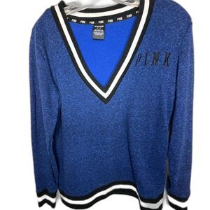 Victoria's Secret PINK Blue and Black Sweatshirt